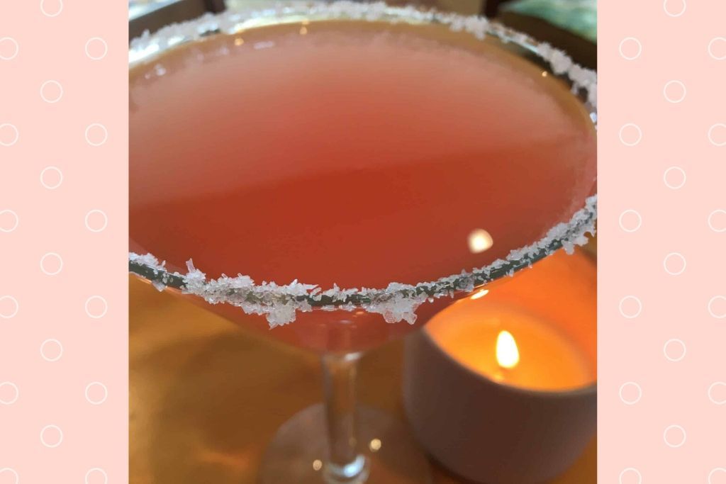 pink drink with salty rim