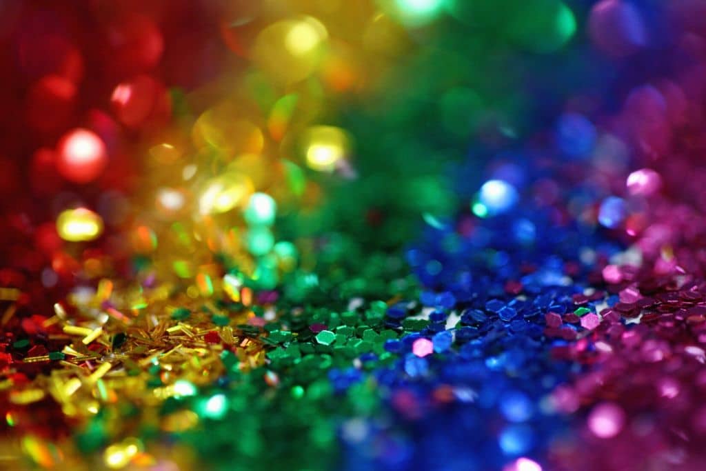 colourful glitter