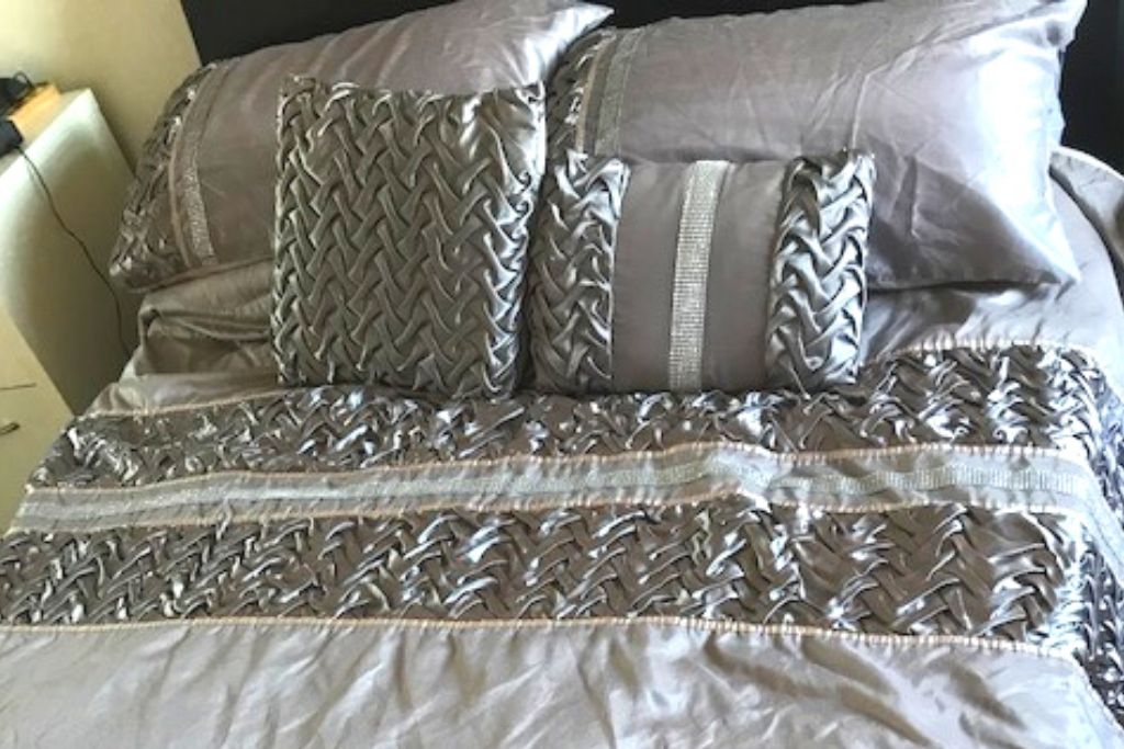 lovely silver bedsheets