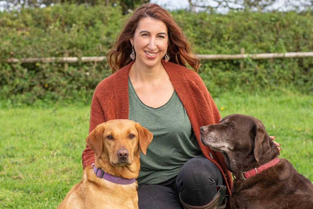 Polly with her dogs