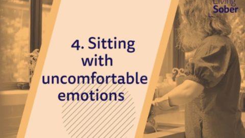 text 'sitting with uncomfortable emotions'