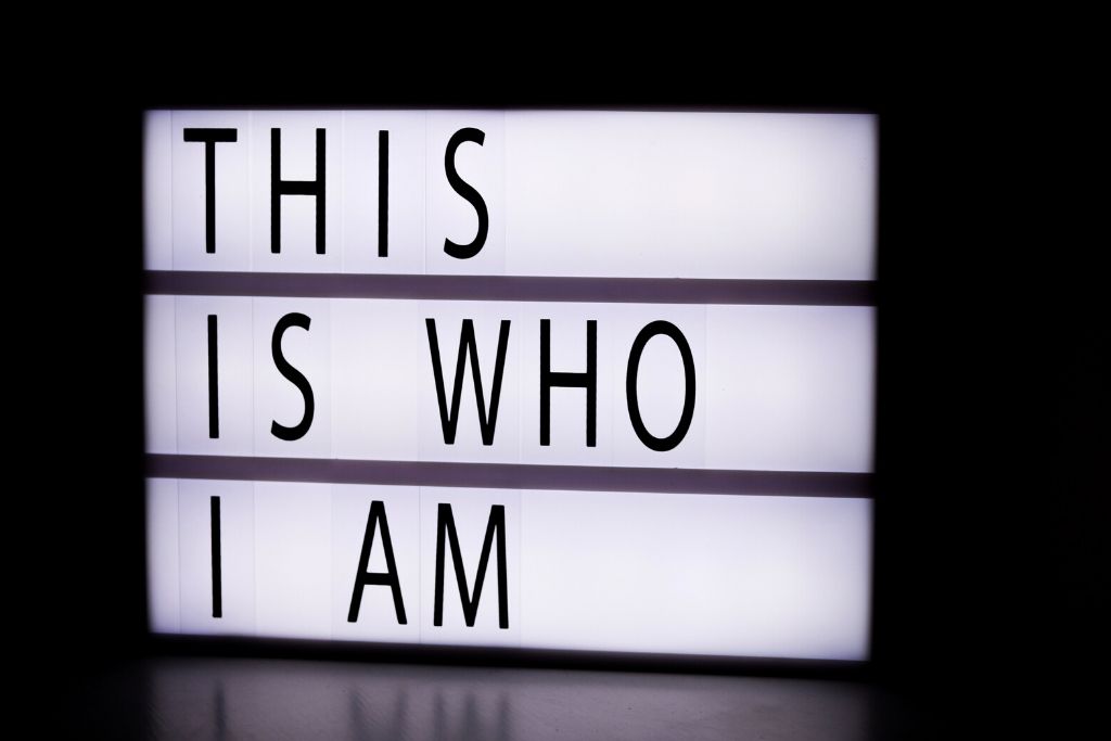 lettering 'this is who I am"