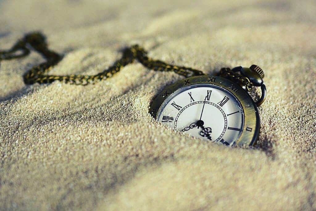 Stop watch in sand