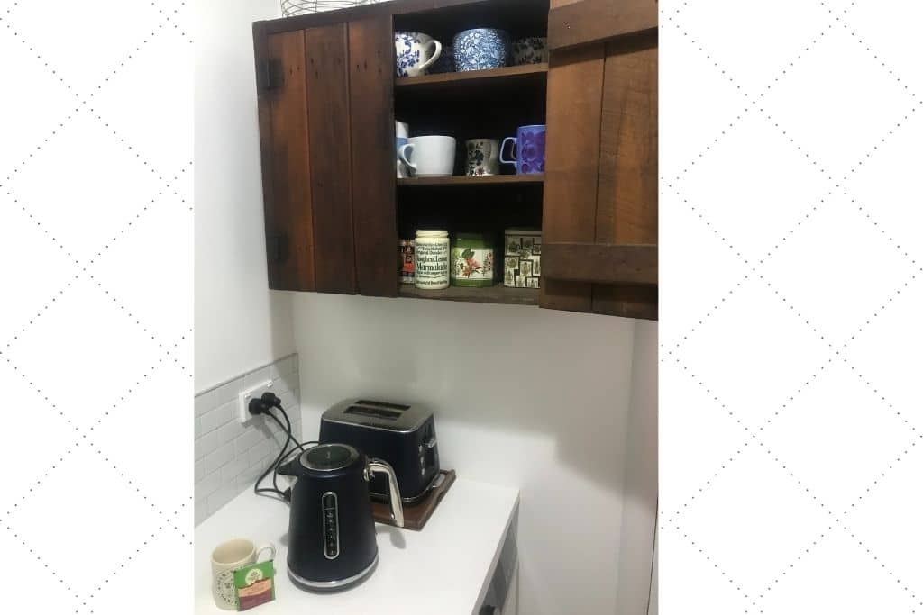 tea cupboard and cup