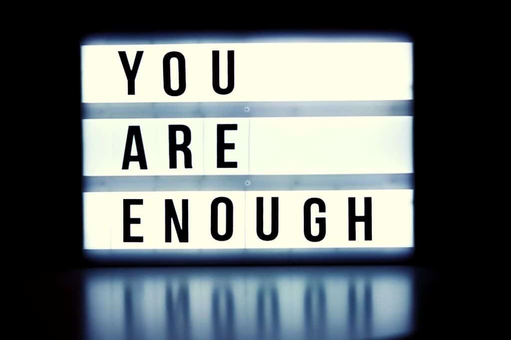 "You are enough" lightbox