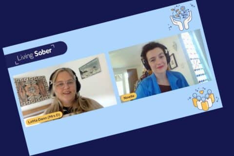 Noelle and Lotta smiling on a video call